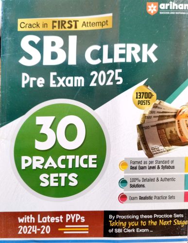 arihant SBI CLERK Pre Exam 2025 30 PRACTICE SETS